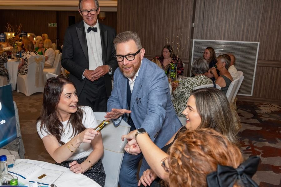 Guests reacting to table magic