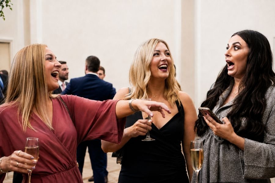 Guests amazed at an event
